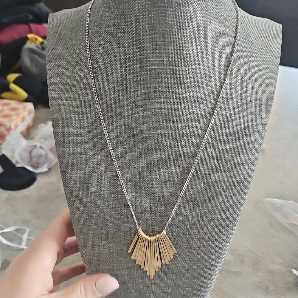 Elegant Gold and Silver Necklace